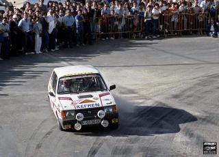 Xavier Girbau – Salvador Rondoni (Talbot Samba Rallye). Critèrium del Berguedà 1984 (Foto: Joan Aymamí)